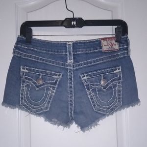 True Religion Joey Cut Off Super T Shorts Sz 28
